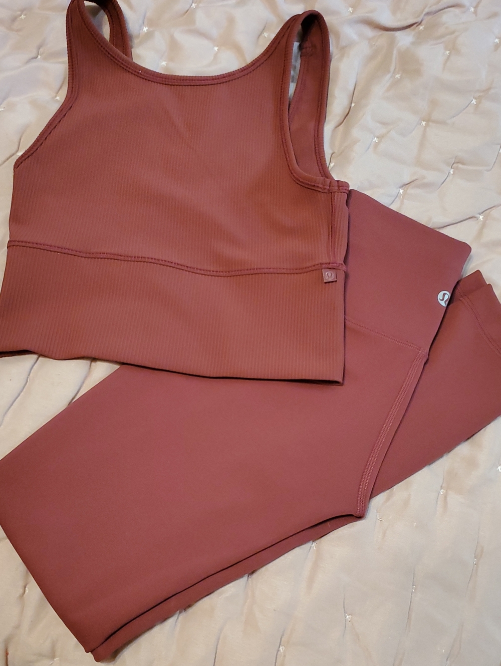 Lululemon Athletica Burgandy Matching Set